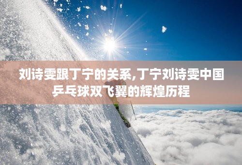 刘诗雯跟丁宁的关系,丁宁刘诗雯中国乒乓球双飞翼的辉煌历程