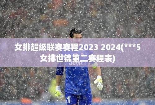 女排超级联赛赛程2023 2024(***5女排世锦第二赛程表)