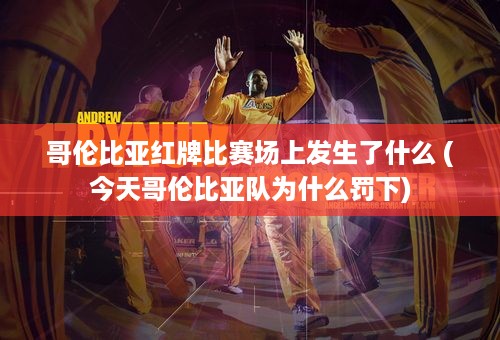 哥伦比亚红牌比赛场上发生了什么 (今天哥伦比亚队为什么罚下)