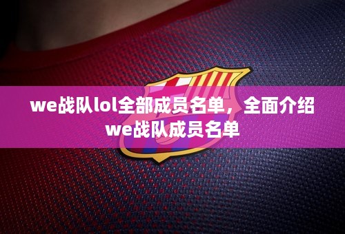 we战队lol全部成员名单，全面介绍we战队成员名单