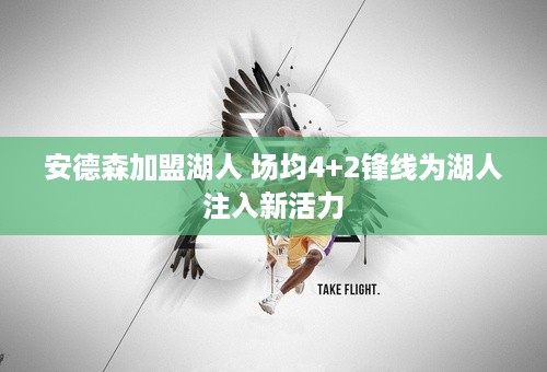 安德森加盟湖人 场均4+2锋线为湖人注入新活力