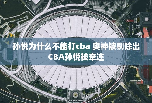 孙悦为什么不能打cba 奥神被剔除出CBA孙悦被牵连