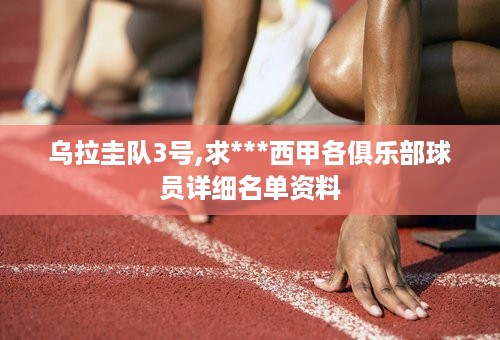 乌拉圭队3号,求***西甲各俱乐部球员详细名单资料