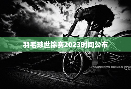 羽毛球世锦赛2023时间公布