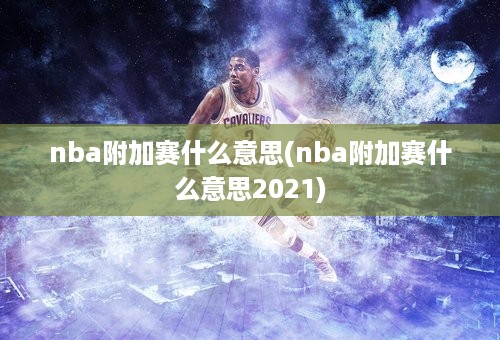 nba附加赛什么意思(nba附加赛什么意思2021)