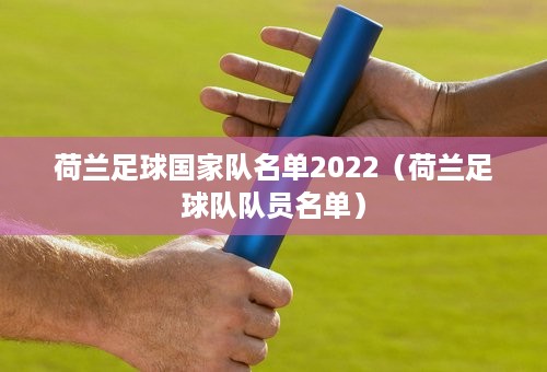 荷兰足球国家队名单2022（荷兰足球队队员名单）