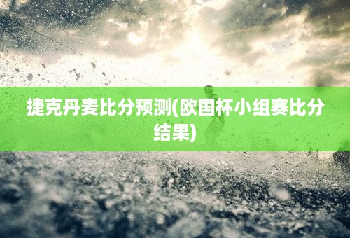 捷克丹麦比分预测(欧国杯小组赛比分结果)