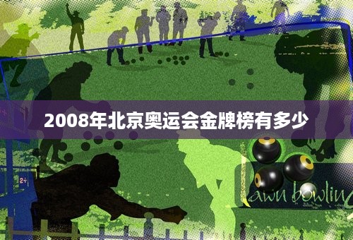 2008年北京奥运会金牌榜有多少