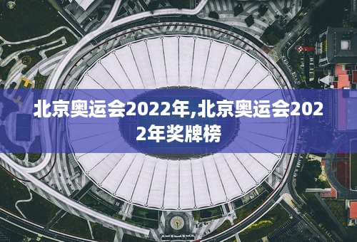 北京奥运会2022年,北京奥运会2022年奖牌榜