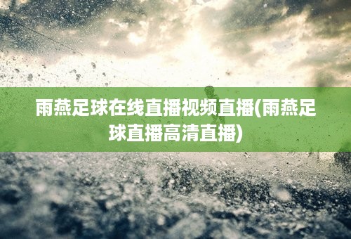 雨燕足球在线直播视频直播(雨燕足球直播高清直播)