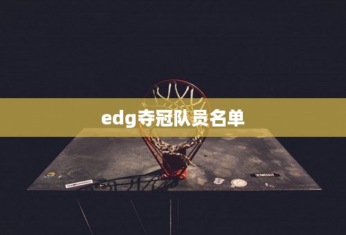 edg夺冠队员名单