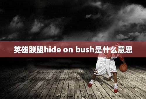 英雄联盟hide on bush是什么意思