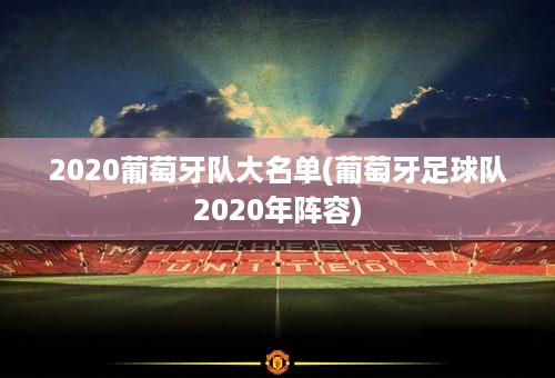 2020葡萄牙队大名单(葡萄牙足球队2020年阵容)