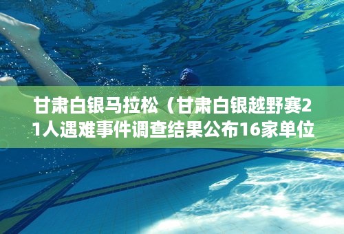 甘肃白银马拉松（甘肃白银越野赛21人遇难事件调查结果公布16家单位27名相关人员被追责）