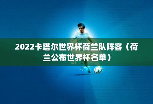 2022卡塔尔世界杯荷兰队阵容（荷兰公布世界杯名单）